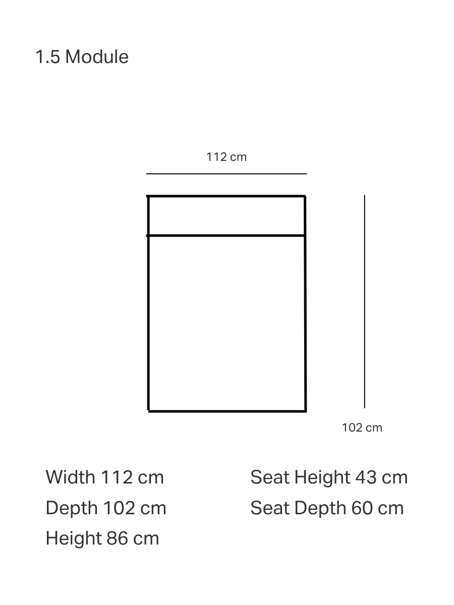 Canapé modulaire en tissu Hudson