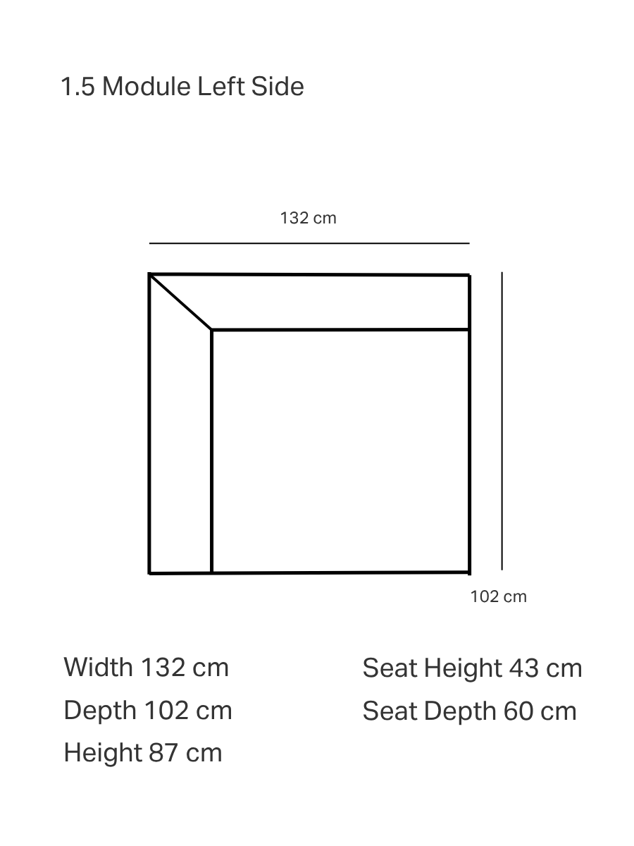Canapé modulaire en tissu Hudson