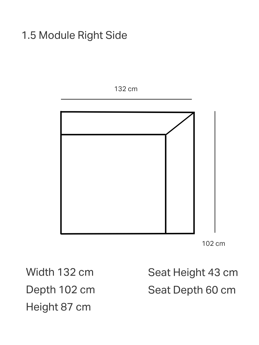 Canapé modulaire en tissu Hudson