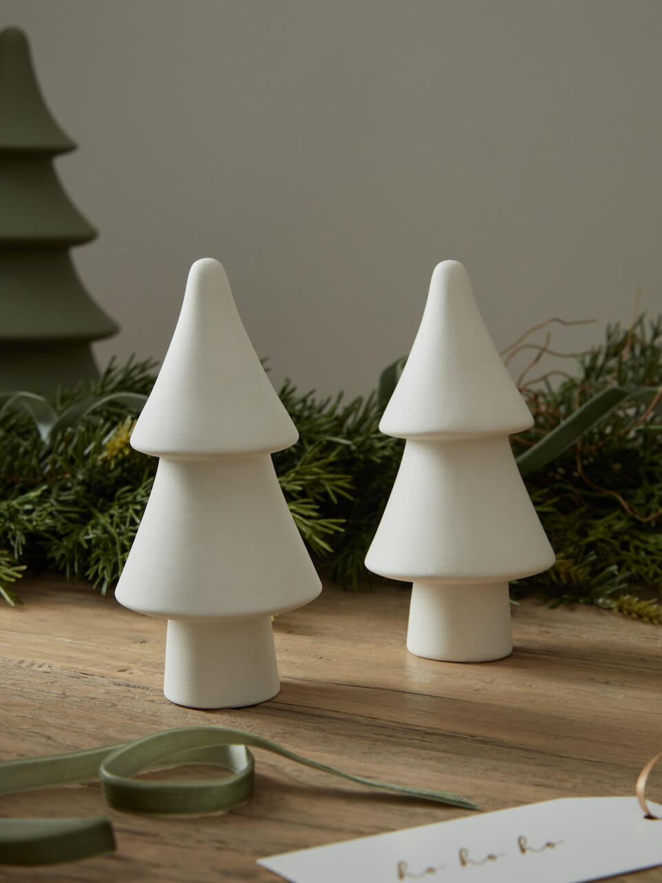 Ensemble de 2 arbres en céramique à plusieurs niveaux