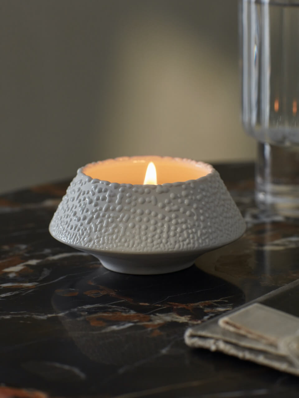 Bougie votive en céramique du Noël