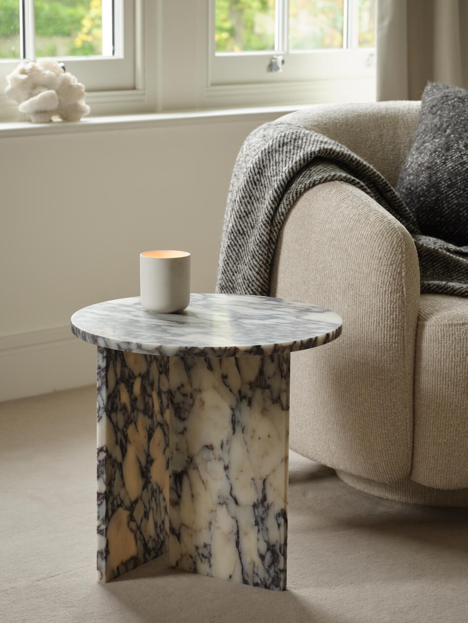 Table d'appoint en marbre Melrose