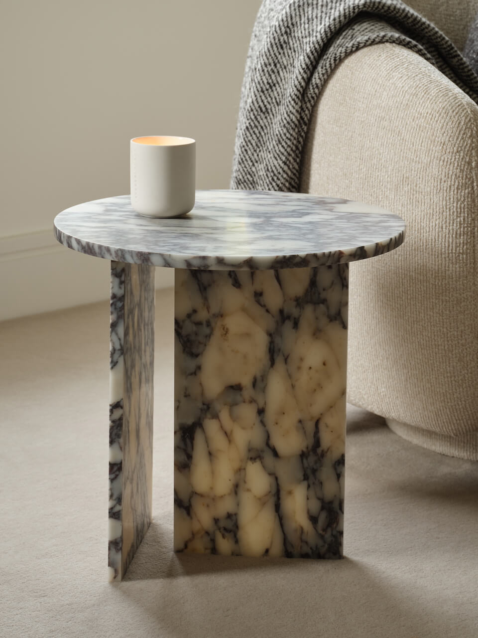 Table d'appoint en marbre Melrose
