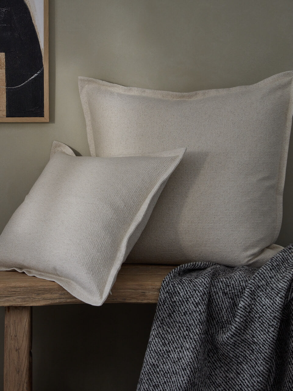 Housse de coussin naturelle Amarante