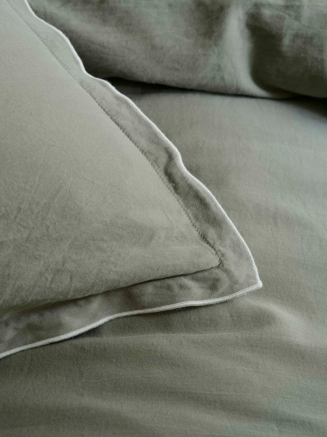 Parure de lit en coton Lisbon Sage