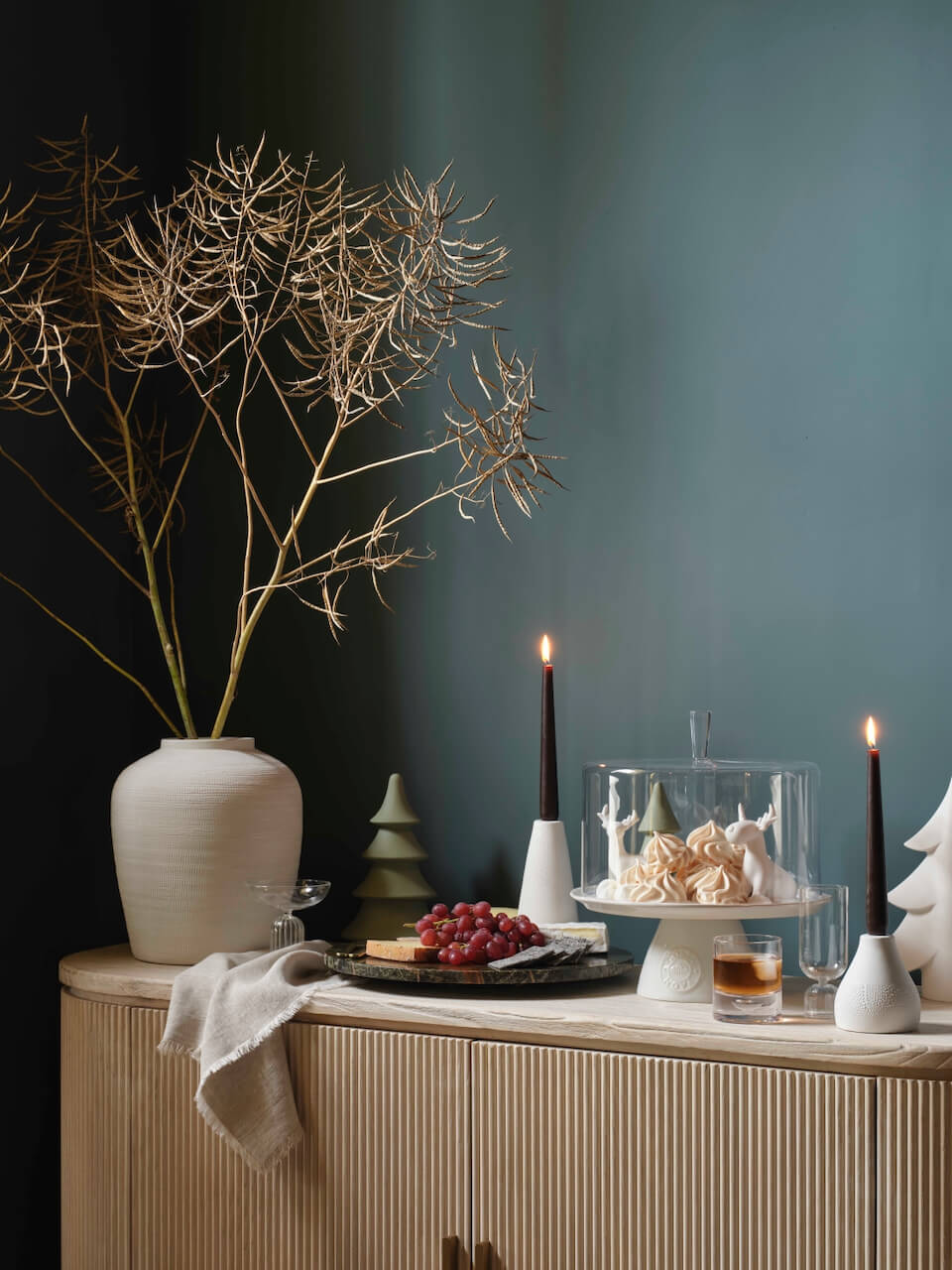 Plateau tournant en marbre vert