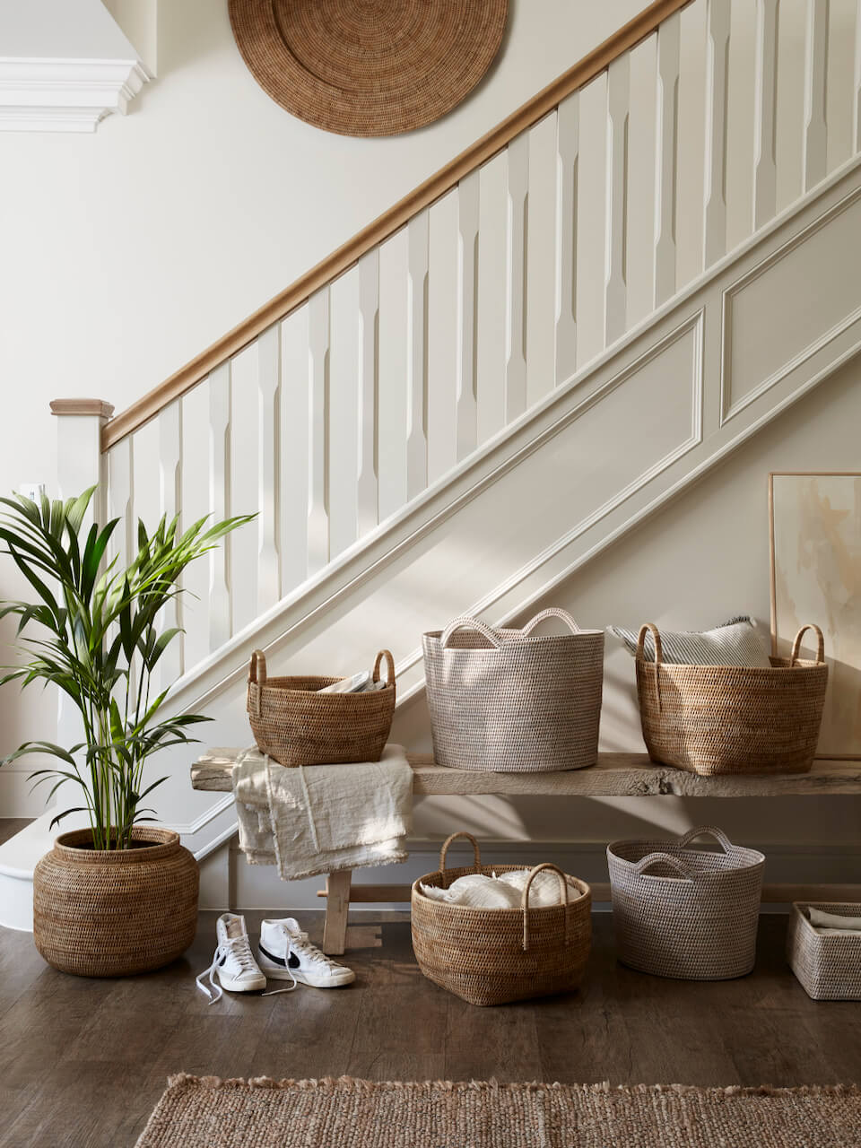 Paniers de rangement en rotin Tain naturel