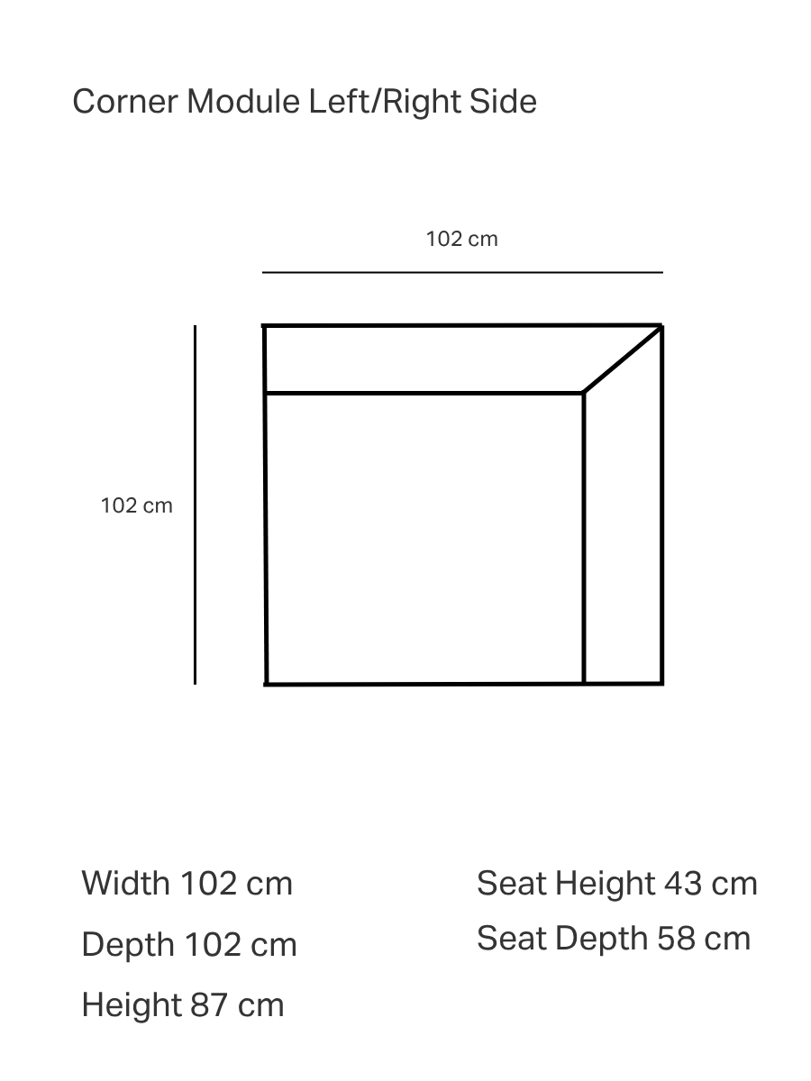 Canapé modulaire en tissu Hudson