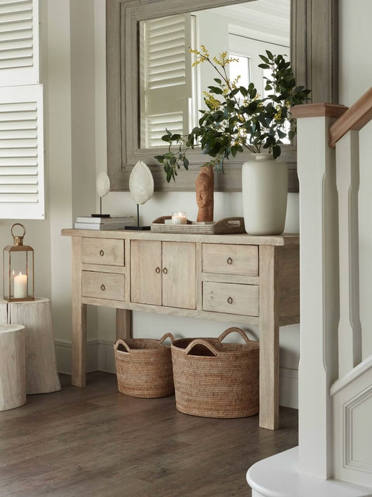 Table console Langley en bois recyclé de taille moyenne