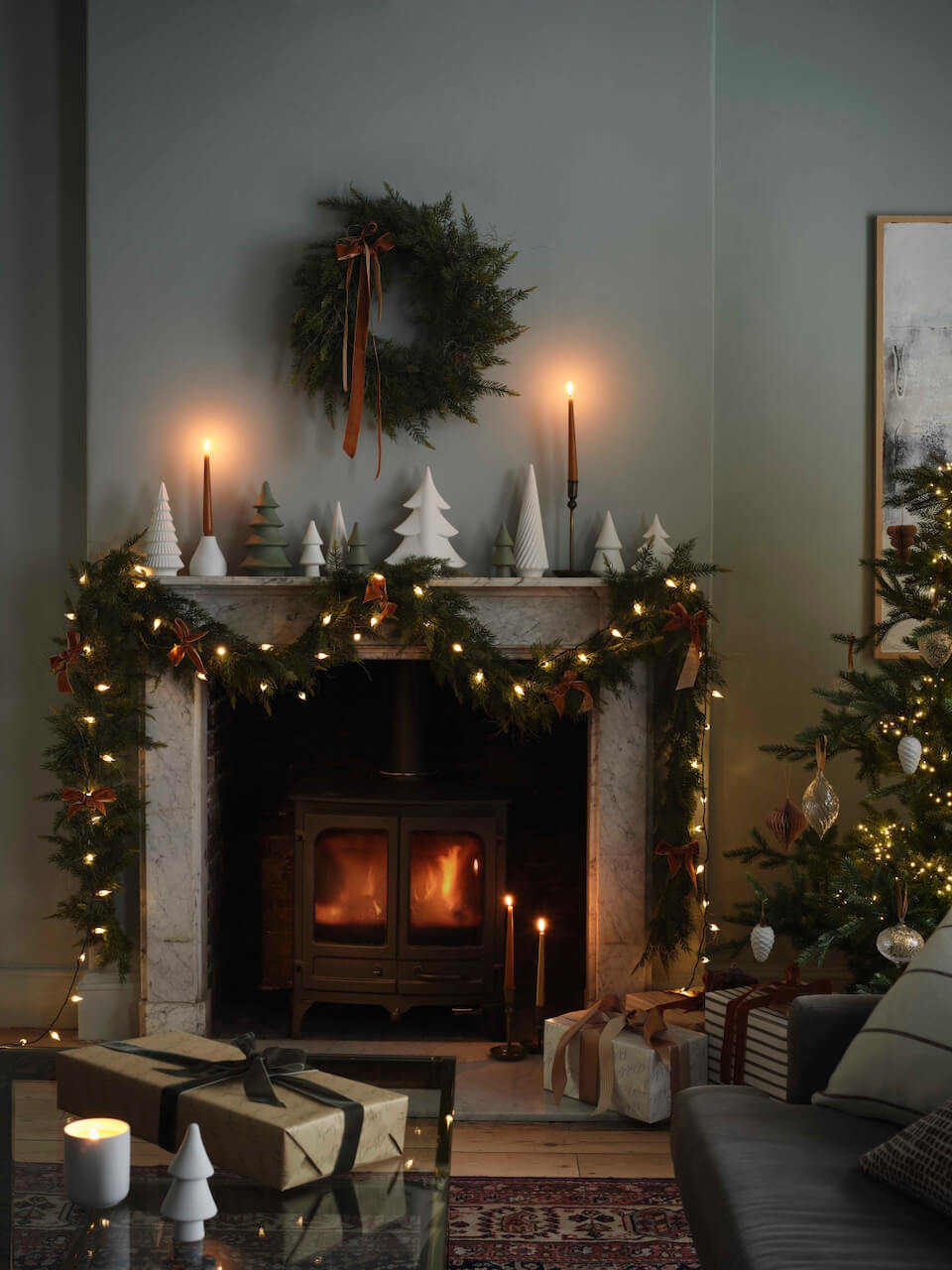 Guirlande de sapins mixtes 2 m