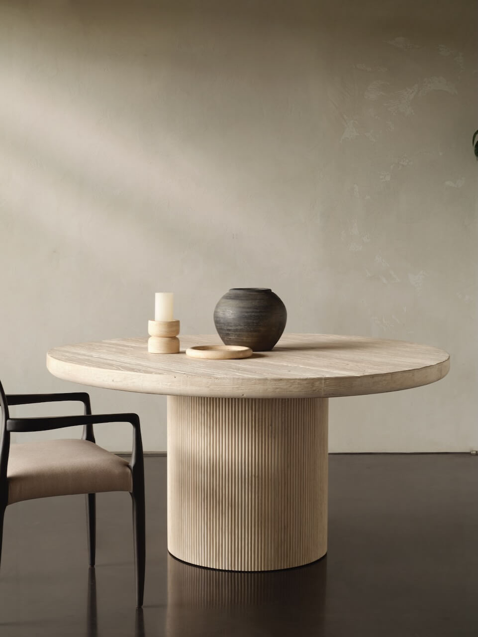 Table à manger ronde en bois recyclé Milford