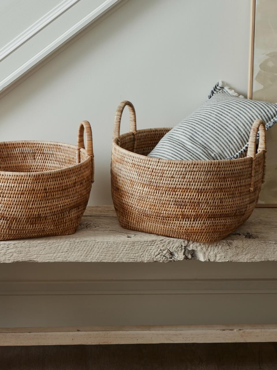 Paniers de rangement en rotin Tain naturel