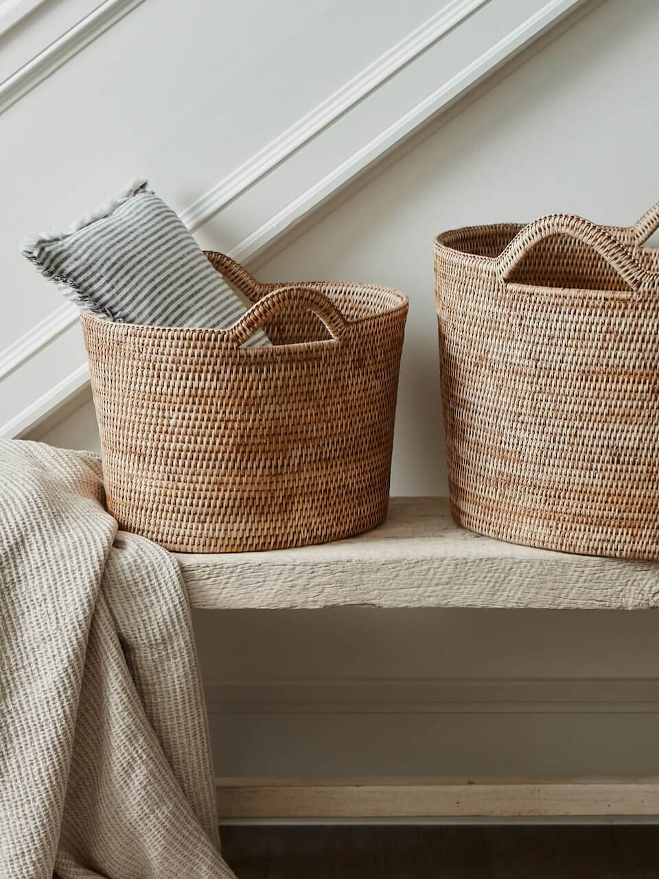 Panier seau en rotin naturel Nairn