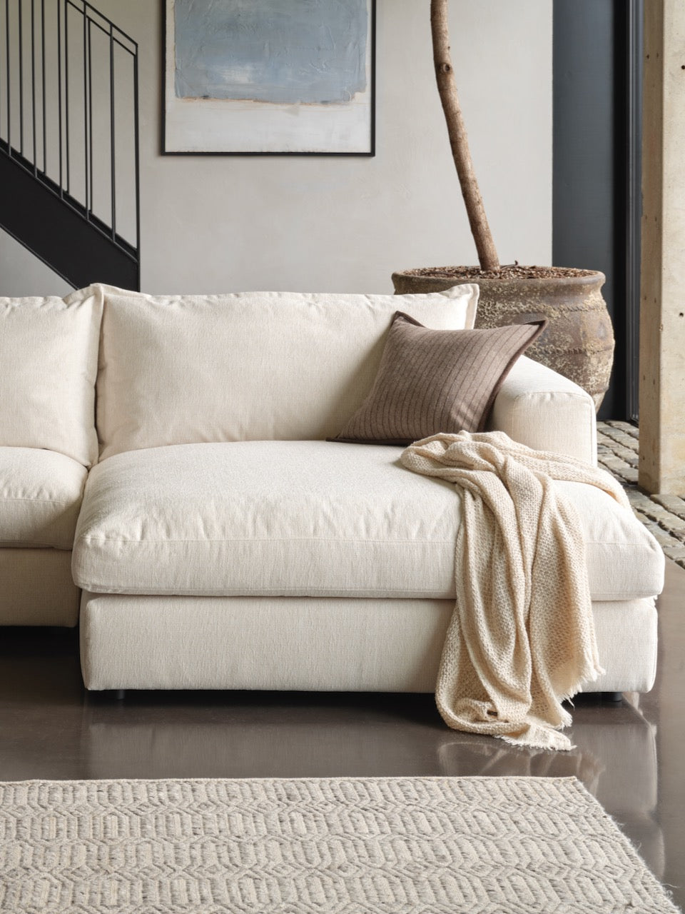 Canapé modulaire en tissu Hudson