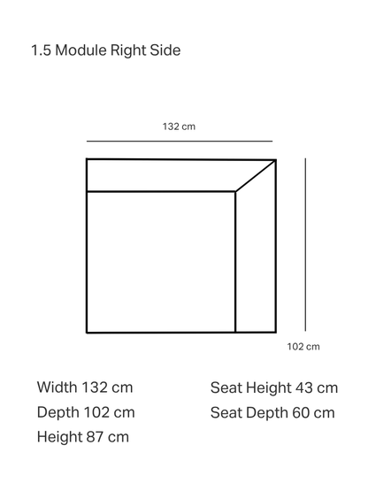 Canapé modulaire en tissu Hudson