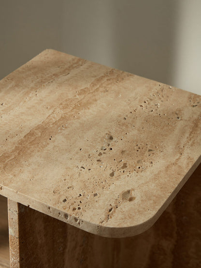 Table d'appoint en travertin Preston