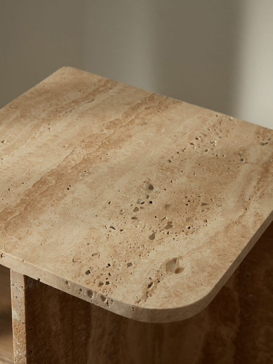 Table d'appoint en travertin Preston