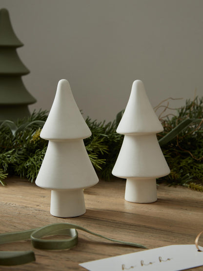 Ensemble de 2 arbres en céramique à plusieurs niveaux
