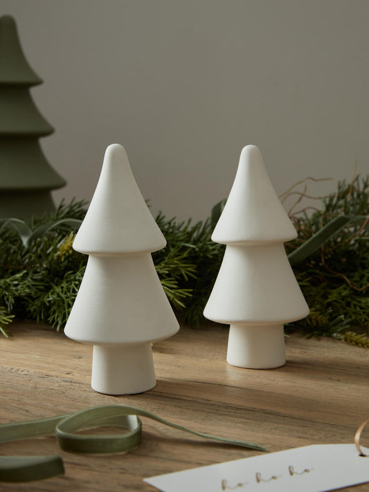 Ensemble de 2 arbres en céramique à plusieurs niveaux