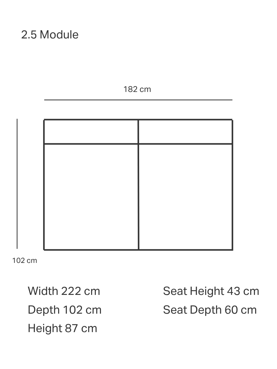 Canapé modulaire en tissu Hudson
