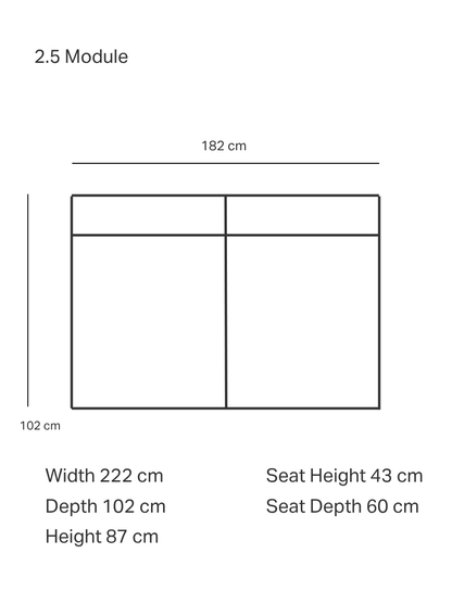 Canapé modulaire en tissu Hudson