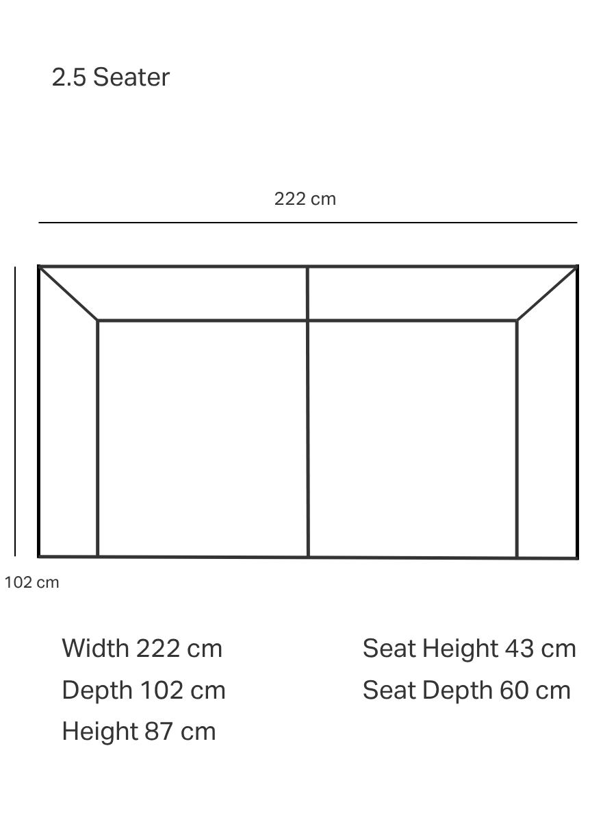 Canapé Hudson 2,5 places en tissu