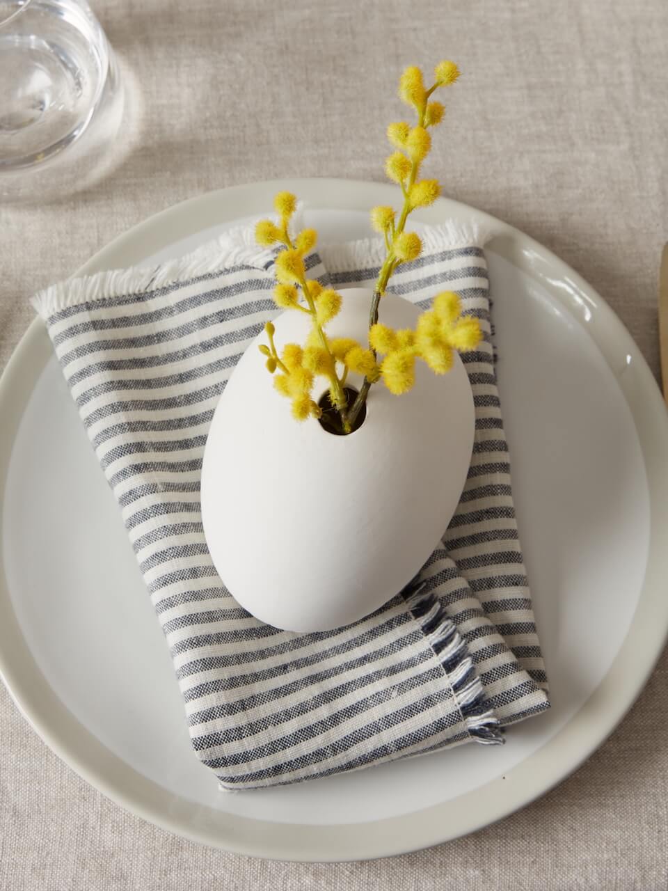 Ensemble de 3 pots décoratifs en céramique blanche