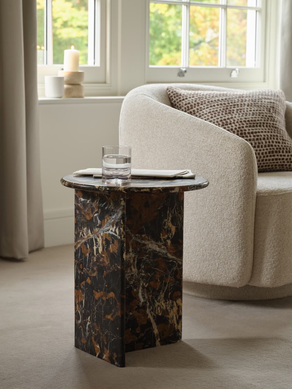 Table d'appoint en marbre Harlow