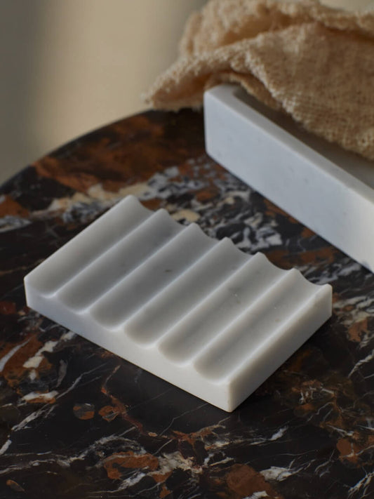 Porte-savon en marbre de Carrare
