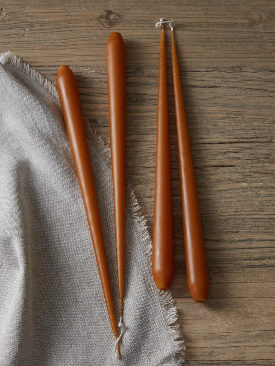 Lot de 4 bougies coniques Camel