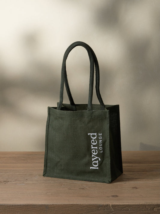 Sac en jute vert moyen gratuit