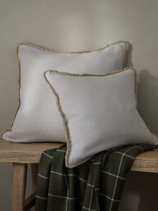 Housse de coussin à franges naturelles Marim