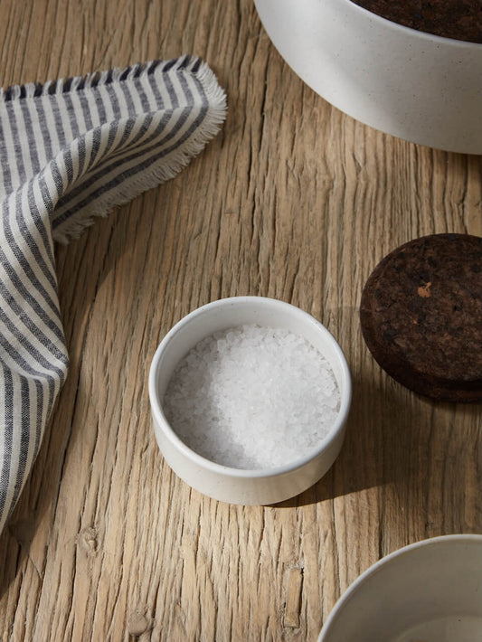 Pot à sel en céramique blanche Nova