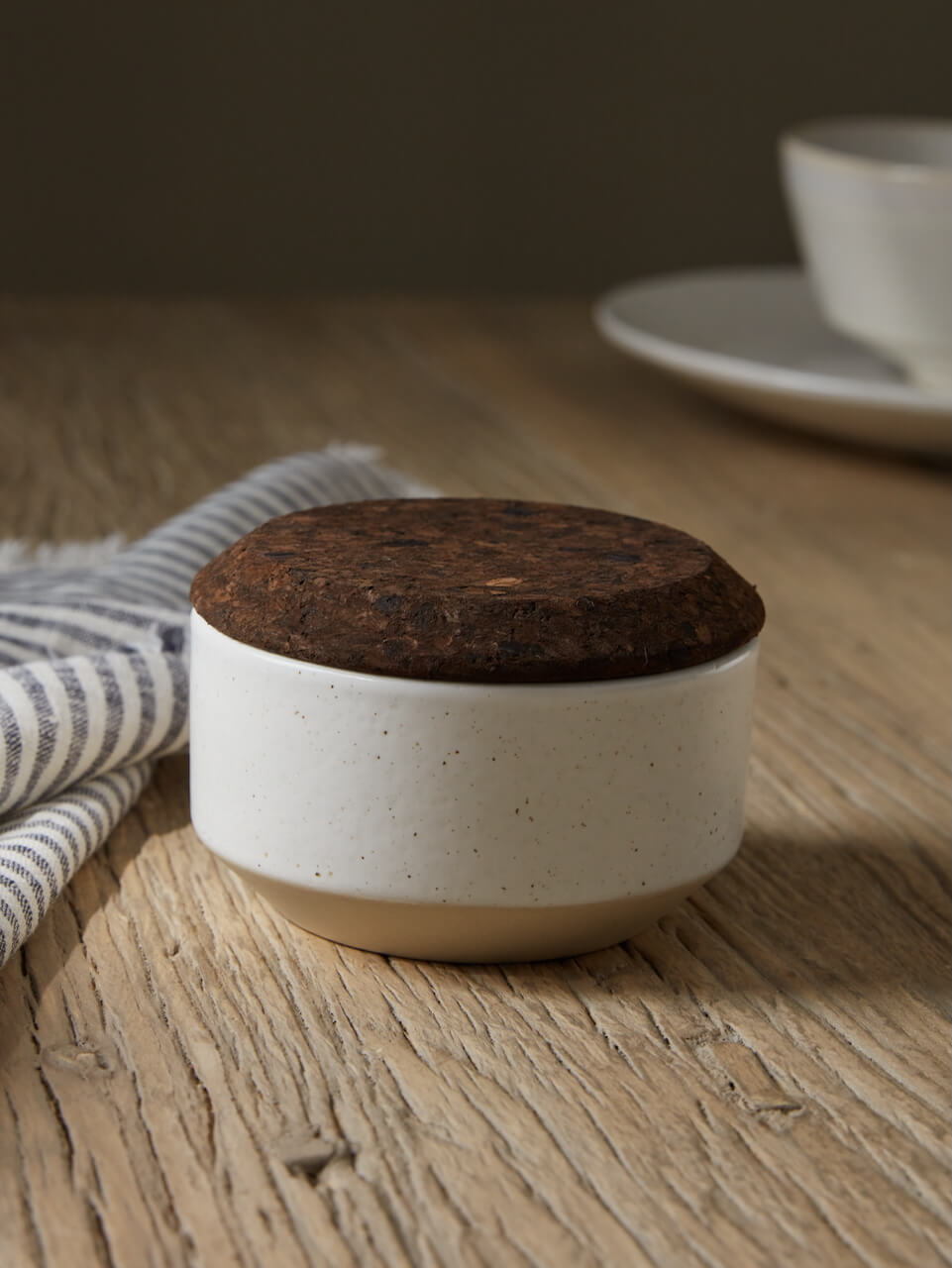 Pot à sel en céramique blanche Nova