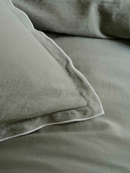 Parure de lit en coton Lisbon Sage