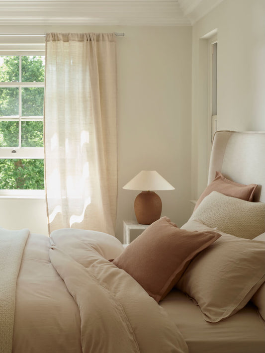 Housse de couette en coton couleur chair de Lisbonne
