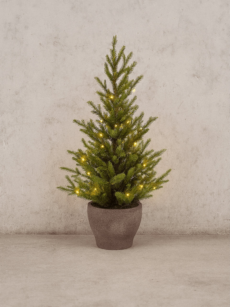 Sapin de Noël artificiel en pot de 1,20 m, Norvège, pré-éclairé, intérieur/extérieur