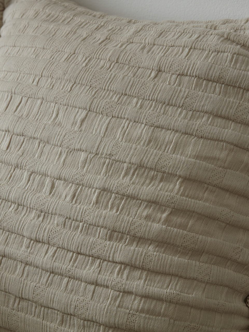 Housse de coussin en coton Beja mastic