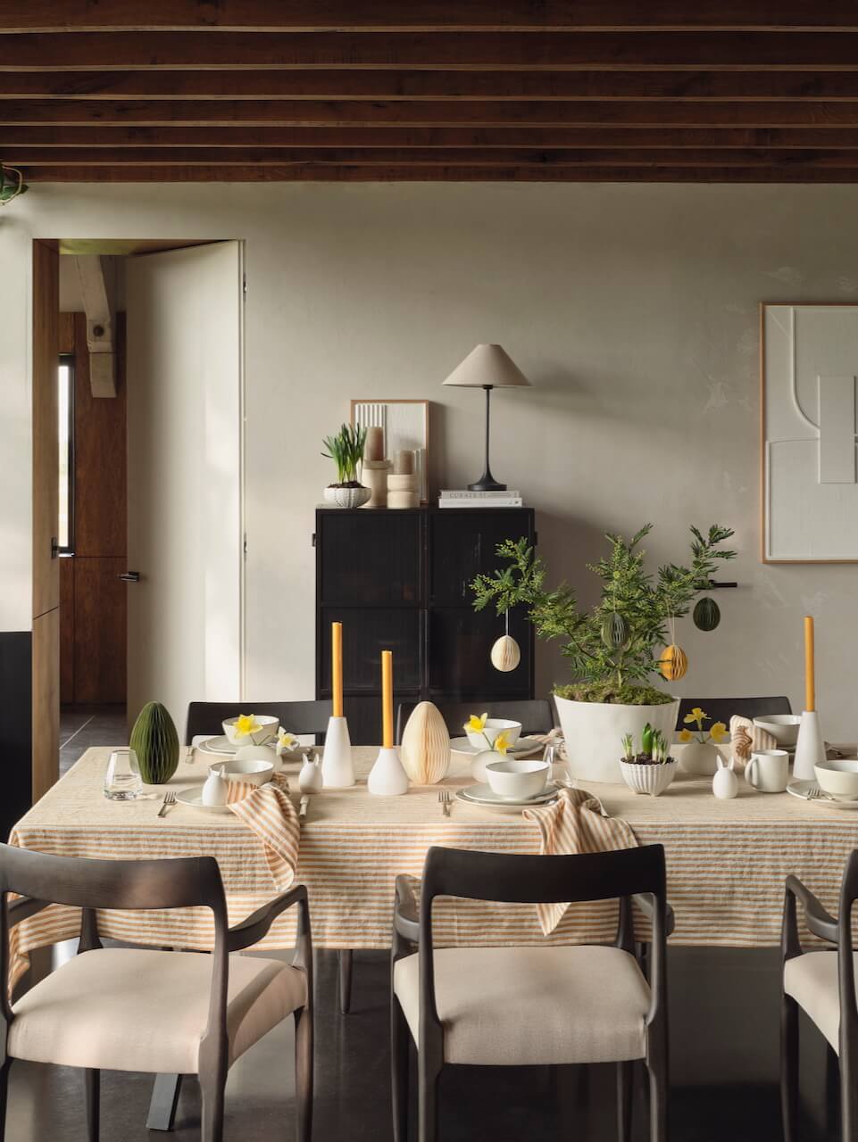 Lot de 3 décorations de lapin en céramique blanche