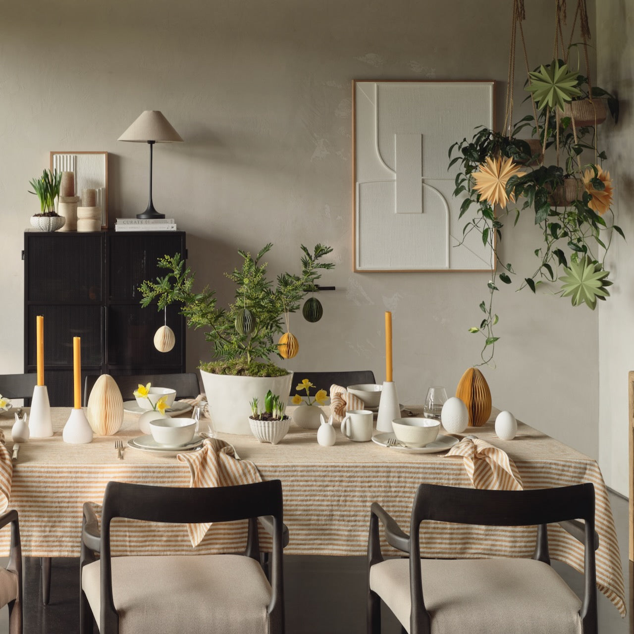 Lot de 2 décorations de Pâques en céramique blanche