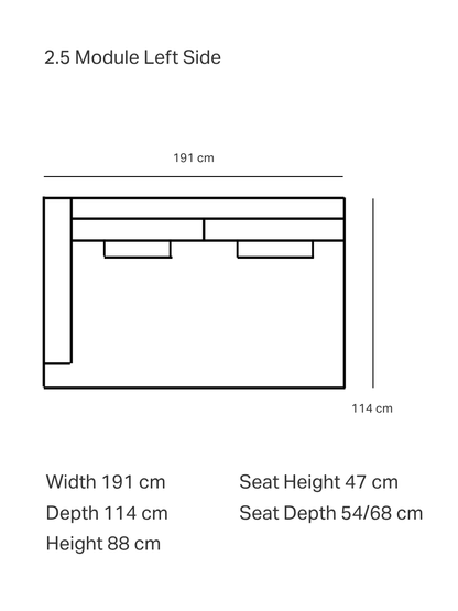 Canapé modulable en tissu Elba
