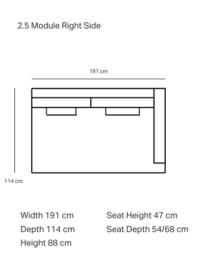 Canapé modulable en tissu Elba