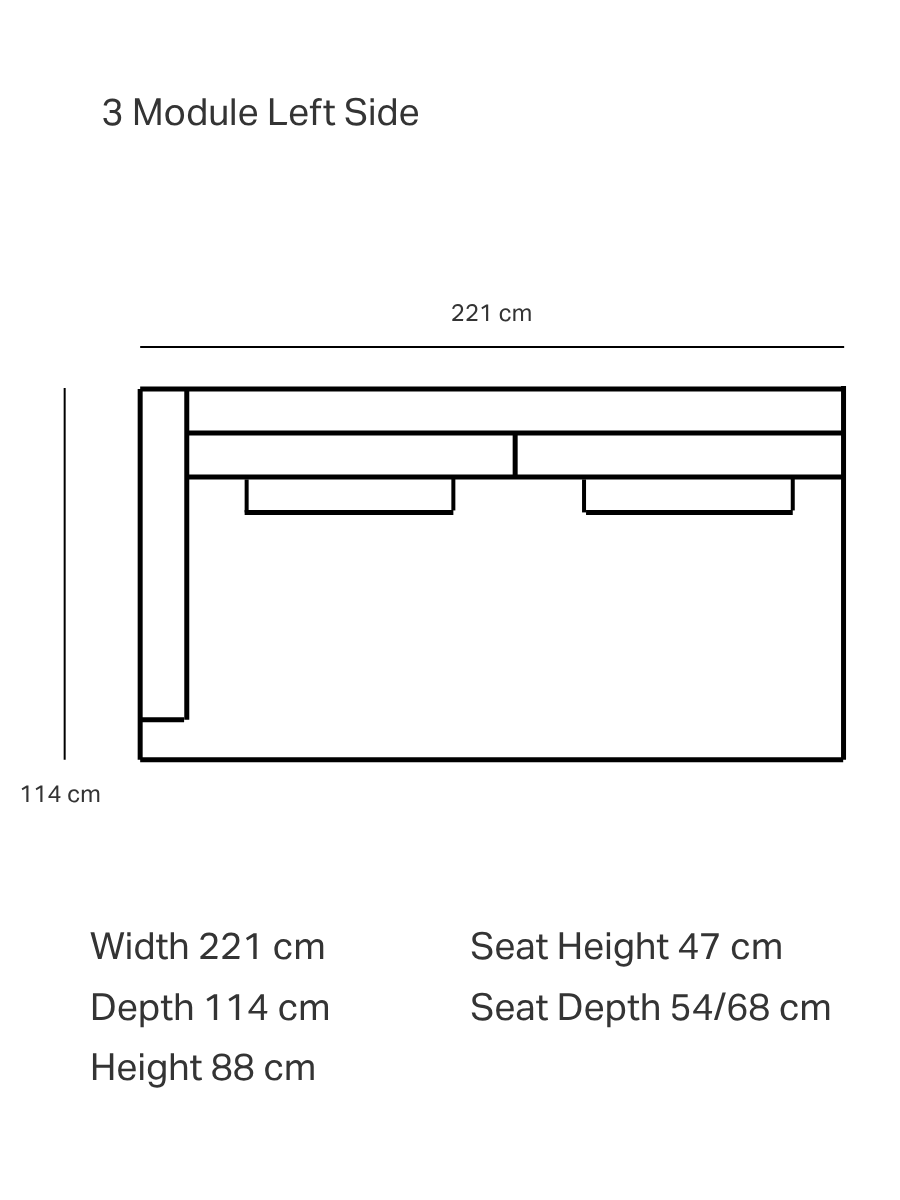 Canapé modulable en tissu Elba