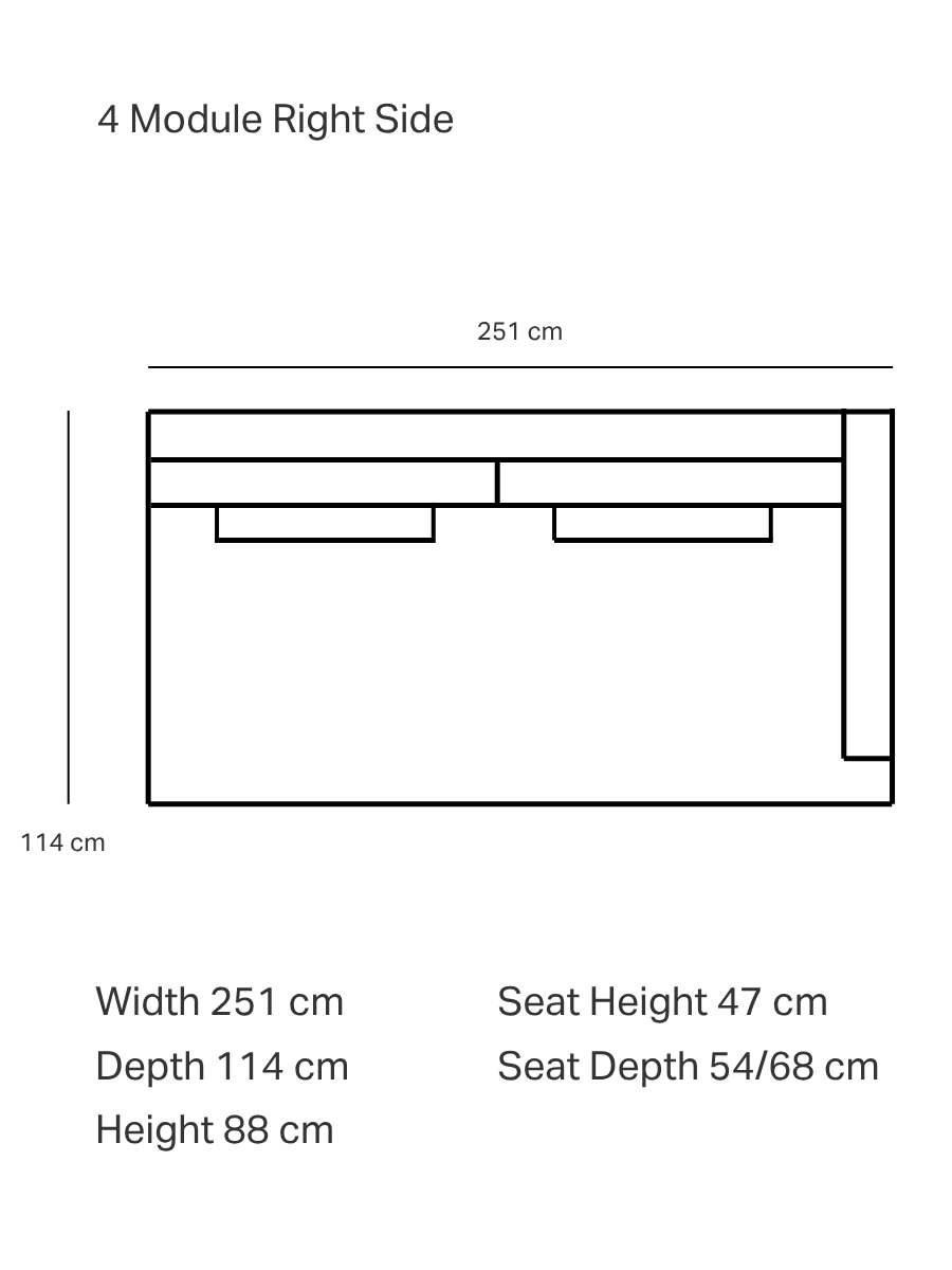 Canapé modulable en tissu Elba