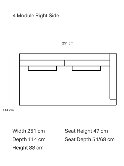 Canapé modulable en tissu Elba