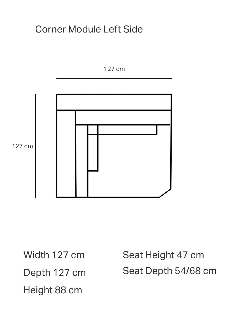Canapé modulable en tissu Elba