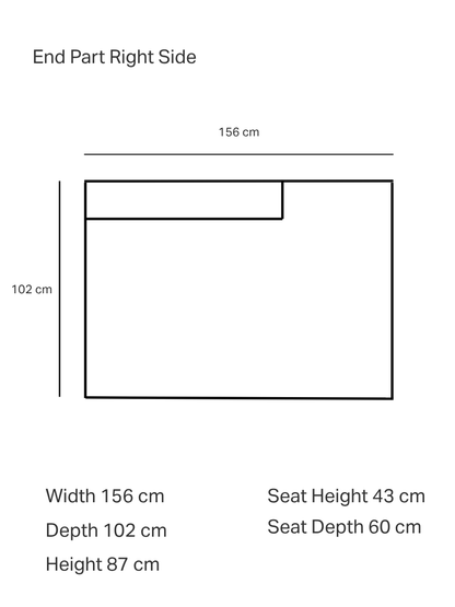 Canapé modulaire en tissu Hudson