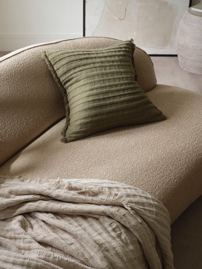 Housse de Coussin Beja en Coton Kaki