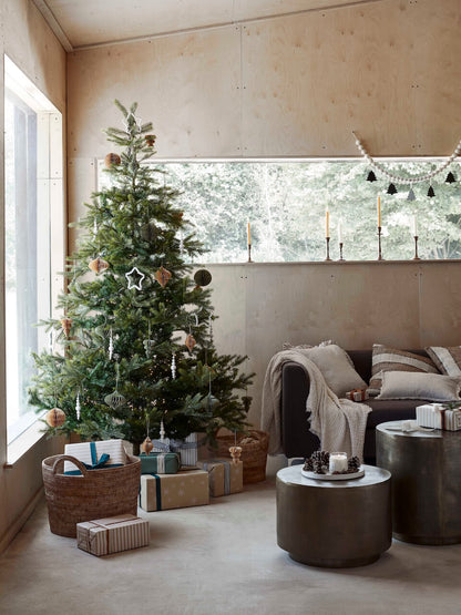 Lot de 3 décorations de boules en papier rouille