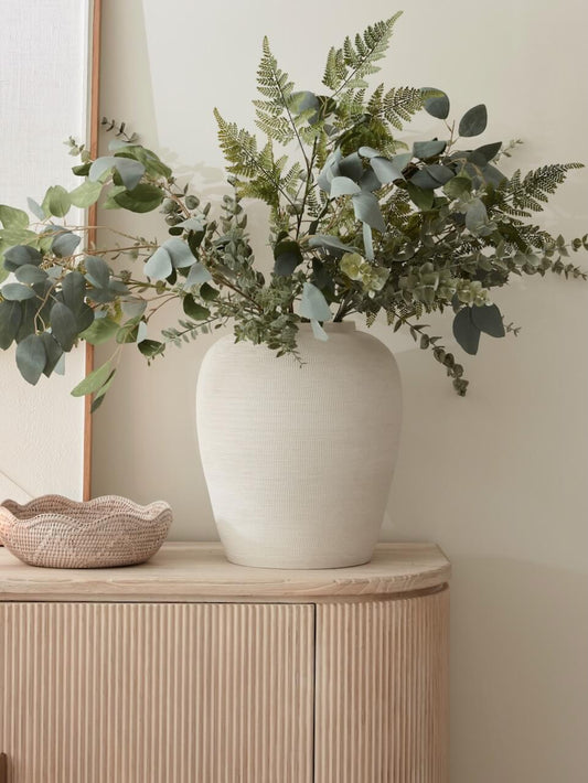 Grand vase texturé crème Elvas